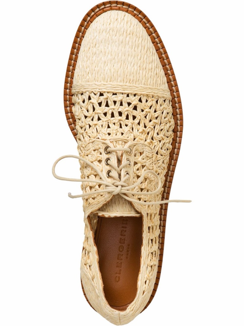 Clergerie Borril Raffia Platform Oxfords Cream Lace-Up EU 36.5 US 6 - 6.5 - Picture 8 of 14